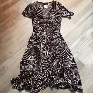 Brown Palm leaf dress